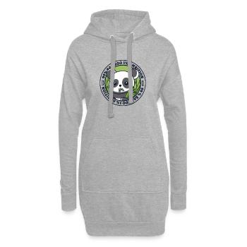 99% Bambus 1% Ehrgeiz Panda Bär Freund Liebhaber - Hoodie-Kleid - Grau meliert - Vorne