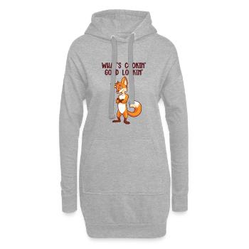 Qu’est-ce qui mijote bien Caninae Red Fox - Sweat-shirt à capuche long Femme - gris chiné - Devant