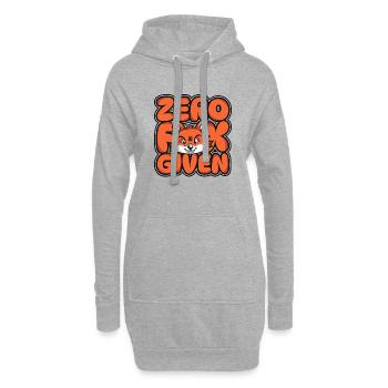 Zero renard donné Canidae Caninae Renard roux Amoureux du renard - Sweat-shirt à capuche long Femme - gris chiné - Devant
