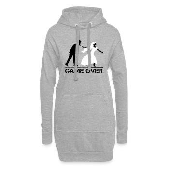 Jeu JGA au cours de la fête de mariage d’adieu - Sweat-shirt à capuche long Femme - gris chiné - Devant