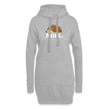 Igel - Hoodie-Kleid - Grau meliert - Vorne