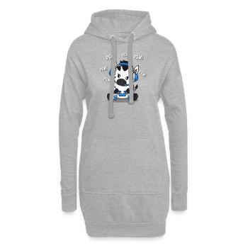 Zebra - Hoodie-Kleid - Grau meliert - Vorne