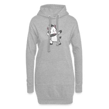 Zebra - Hoodie-Kleid - Grau meliert - Vorne