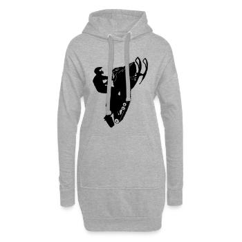 Snowmobil, Snowboarder, Freestyle - Hoodie-Kleid - Grau meliert - Vorne