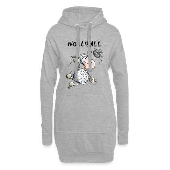 Wolliball - Volleyball - Hoodie-Kleid - Grau meliert - Vorne