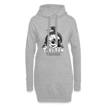 Mignon Terrier tibétain - Sweat-shirt à capuche long Femme - gris chiné - Devant