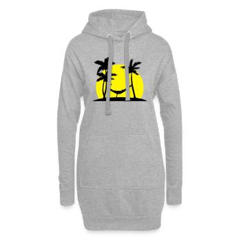 Hängematte im Paradies - Hoodie-Kleid - Grau meliert - Vorne