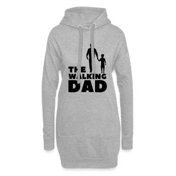 Silhouette parent-enfant main dans la main - Sweat-shirt à capuche long Femme - gris chiné - Devant