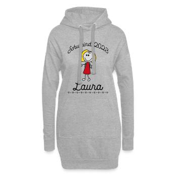 Schulkind 2023 Laura - Hoodie-Kleid - Grau meliert - Vorne