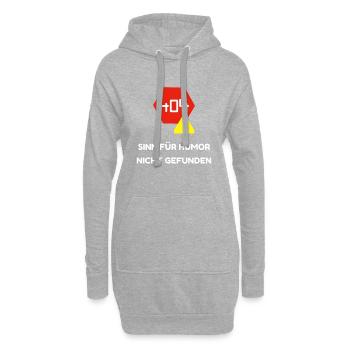 Humor im Code: Eine visuelle Fehlermeldung - Hoodie-Kleid - Grau meliert - Vorne