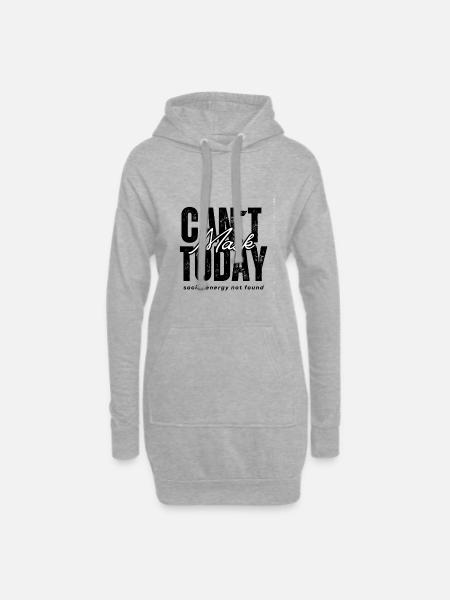 Can’t Mask Today – Social Energy Not Found - Hoodie-Kleid - Grau meliert