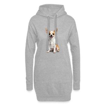Cute Chihuahua – Small, cheeky & full of heart! - Hoodie Dress - heather grey - Front