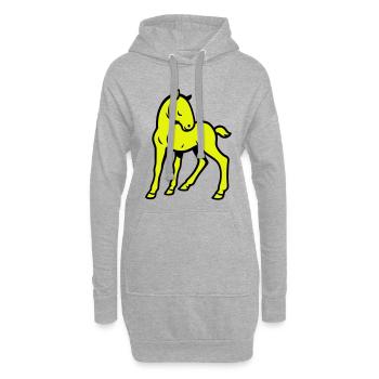 Cute Horse - Hoodie-Kleid - Grau meliert - Vorne