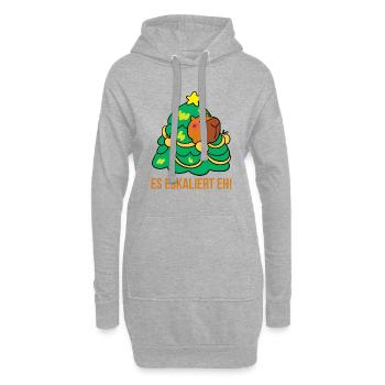 De toute façon, ça s’intensifie ! - Sweat-shirt à capuche long Femme - gris chiné - Devant