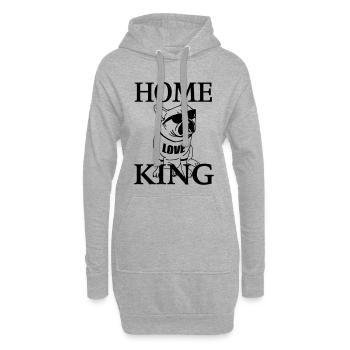 Dog Mom | Cute Dog Lover Statement Design - Hoodie-Kleid - Grau meliert - Vorne