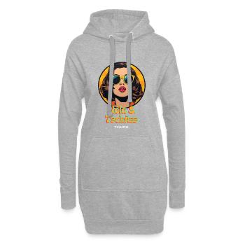 hola und tschüss - Hoodie-Kleid - Grau meliert - Vorne