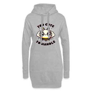 Trop mignon pour être manipulé - Sweat-shirt à capuche long Femme - gris chiné - Devant