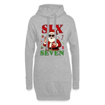 Weihnachtsmann 67 - Santa 67 - Hoodie-Kleid - Grau meliert - Vorne