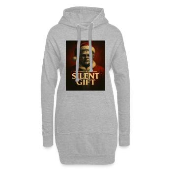 Stille Gabe der Dunkelheit, Ein Weihnachts Clown - Hoodie-Kleid - Grau meliert - Vorne