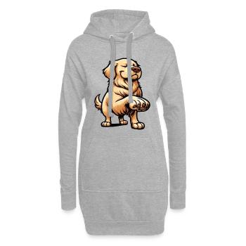 Golden Retriever Goldie Goldiebesitzer Goldies - Hoodie-Kleid - Grau meliert - Vorne