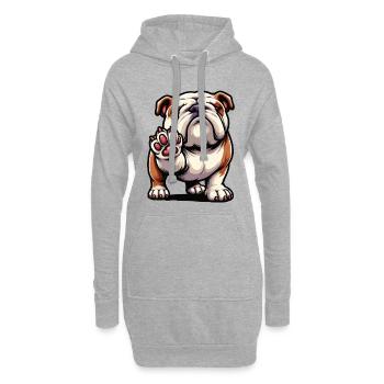 Bouledogue anglais Bully Bully Propriétaire Bullyfan - Sweat-shirt à capuche long Femme - gris chiné - Devant