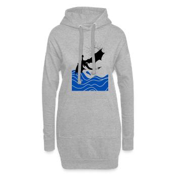 Dragon One - Hoodie-Kleid - Grau meliert - Vorne