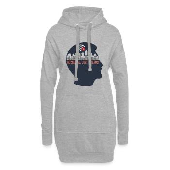 NO_SIGNAL_JUST_DREAMS - Sweat-shirt à capuche long Femme - gris chiné - Devant