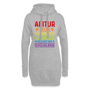 Abitur 2026 Eine Legende verlässt das Schulgelände - Hoodie-Kleid - Grau meliert - Vorne