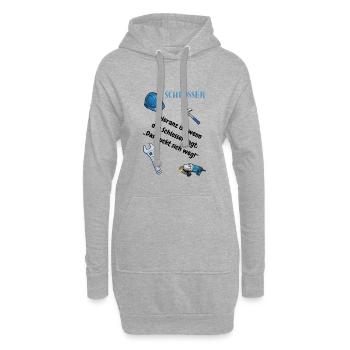 Schlosser T-Shirt Lustiges Geschenk Metallbau-Fans - Hoodie-Kleid - Grau meliert - Vorne
