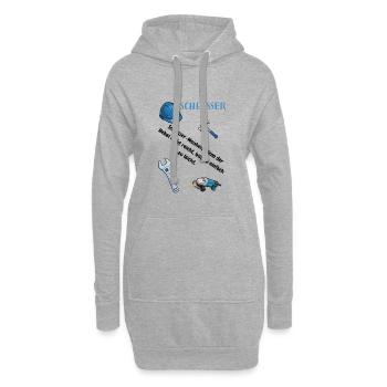 Schlosser T-Shirt Lustiges Geschenk Metallbau-Fans - Hoodie-Kleid - Grau meliert - Vorne