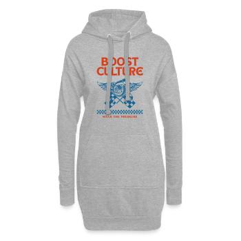 Turbo Boost Culture - Sweat-shirt à capuche long Femme - gris chiné - Devant