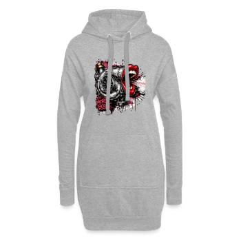 Turbo Boost Streetwear - Hoodie-Kleid - Grau meliert - Vorne