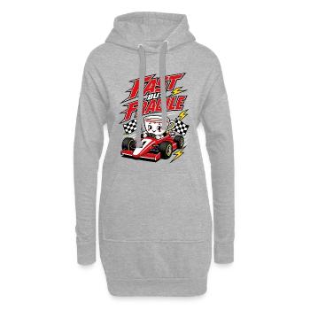 Fast But Fragile Racing Coffee - Hoodie Dress - heather grey - Front