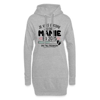 Je Vais Encore être Mamie En 2025 - Sweat-shirt à capuche long Femme - gris chiné - Devant