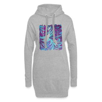 kranich e 74 - Hoodie-Kleid - Grau meliert - Vorne