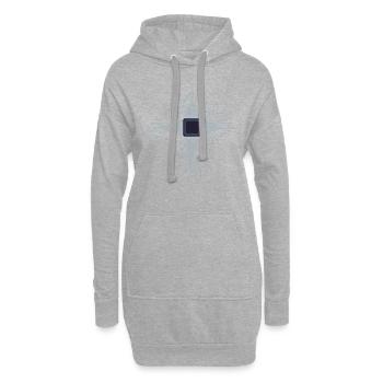 Pixel Art CPU Herz Platine Geschenk für PC Nerds - Hoodie-Kleid - Grau meliert - Vorne