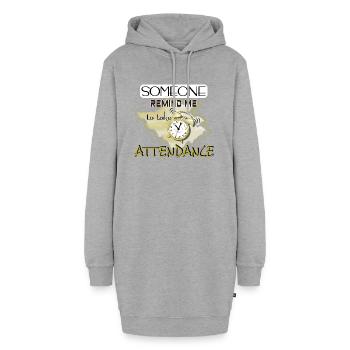 Wecker-Klingelton-Erinnerung - Hoodie-Kleid - Grau meliert - Vorne