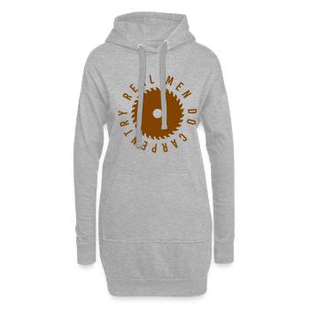 Hommes Charpentier - Sweat-shirt à capuche long Femme - gris chiné - Devant