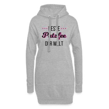 Beste Putzfee Der Welt - Reinigungskraft - Hoodie-Kleid - Grau meliert - Vorne