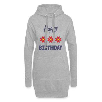 ALLES GUTE ZUM GEBURTSTAG. ALLES GUTE ZUM GEBURTSTAG. JAHRESTAG. - Hoodie-Kleid - Grau meliert - Vorne