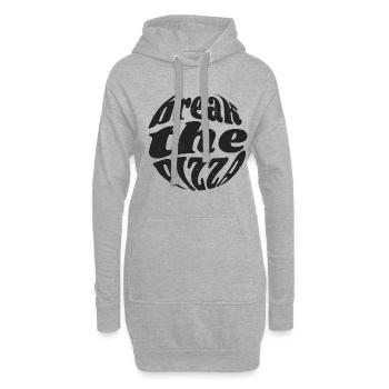 Pizza-Pause - Hoodie-Kleid - Grau meliert - Vorne