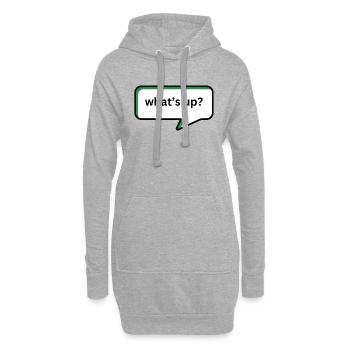 What's up - Hoodie-Kleid - Grau meliert - Vorne