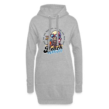 Plage Forever Skeleton Soleil d’été - Sweat-shirt à capuche long Femme - gris chiné - Devant
