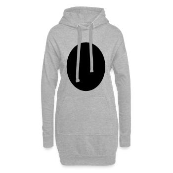 Hintergrund Ei Schwarz - Hoodie-Kleid - Grau meliert - Vorne