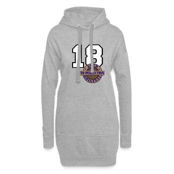 18e anniversaire ,Âge de l’âge, Vieilli à la perfection(25 - Sweat-shirt à capuche long Femme - gris chiné - Devant