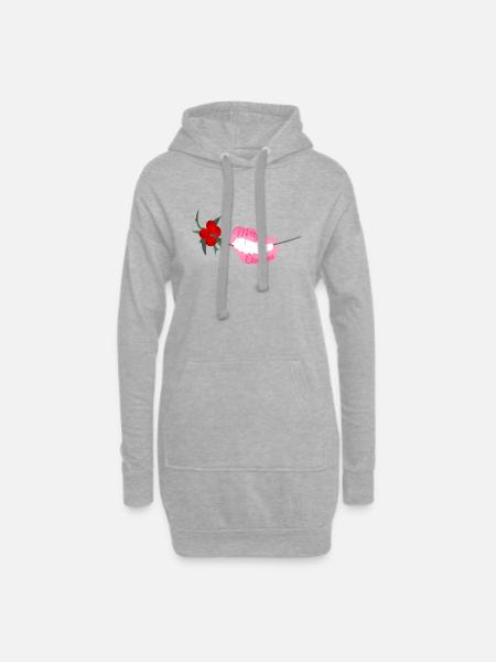 Joyeux Noël - Sweat-shirt à capuche long Femme - gris chiné