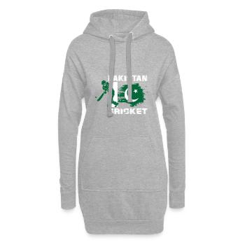 Pakistan cricket player flag - Hoodie Dress - heather grey - Front