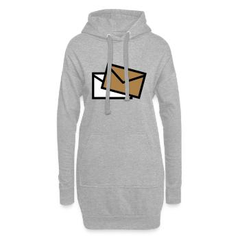 Post - Mail - poste / Brief - letter - lettre - Hoodie-Kleid - Grau meliert - Vorne
