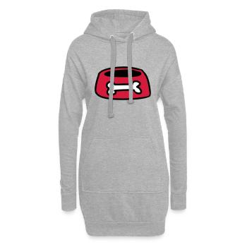 Nourriture chien chien os Idée cadeau Chiens - Sweat-shirt à capuche long Femme - gris chiné - Devant