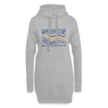 Coordonnées GPS Wangerooge - Sweat-shirt à capuche long Femme - gris chiné - Devant